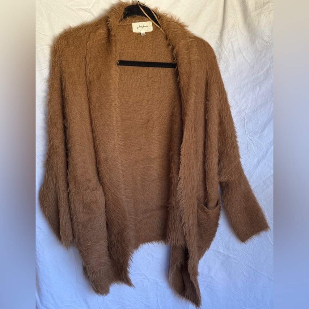 johnnybecca brown Women's Rayon Cardigan small